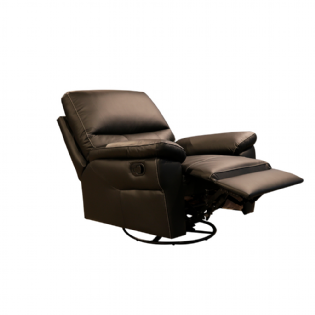 Poltrona do Papai de Couro Vicenza Glider Mecânica Lift Ctrl